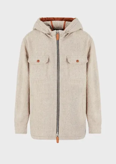 Picture of Hooded virgin wool blouson
