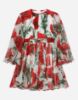 Picture of Poppy-print chiffon midi dress