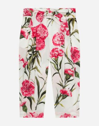 Picture of Carnation-print poplin pants