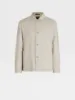 Picture of OFF WHITE SILK AND LINEN BLEND CHORE JACKET
