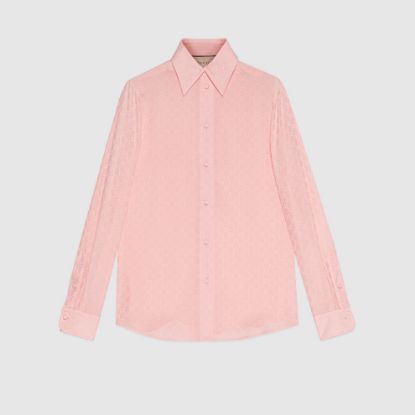 Picture of GG silk crêpe shirt