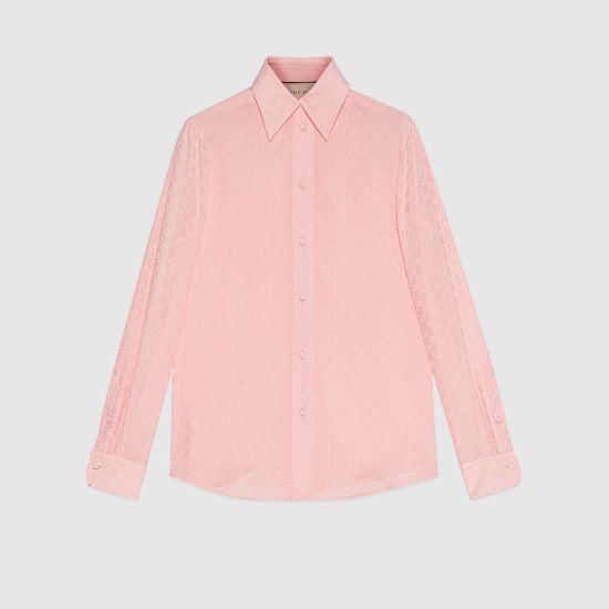 Picture of GG silk crêpe shirt