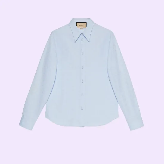 Picture of Horsebit jacquard cotton shirt