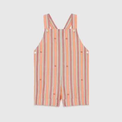 Picture of Baby striped Oxford cotton overall