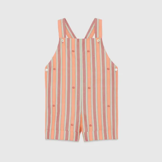 Picture of Baby striped Oxford cotton overall