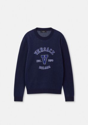 Picture of VARSITY LOGO INTARSIA SWEATER