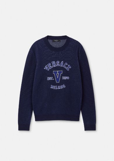 Picture of VARSITY LOGO INTARSIA SWEATER