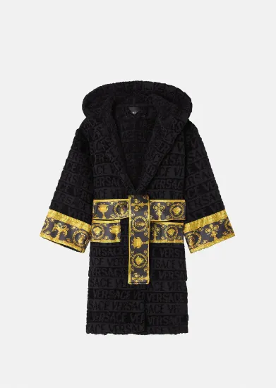 Picture of VERSACE ALLOVER KIDS HOODIE BATHROBE