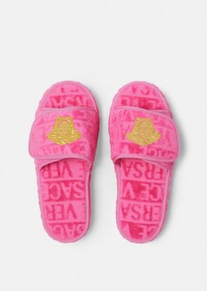 Picture of EMBROIDERED MEDUSA SLIPPERS
