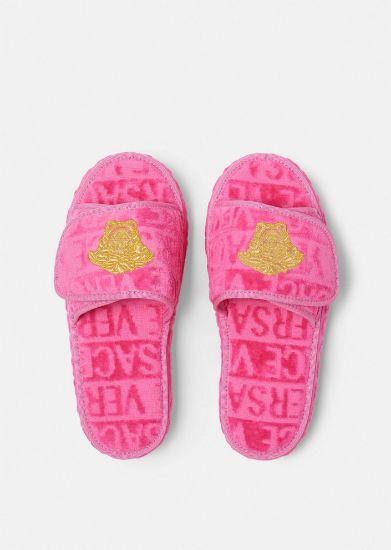 Picture of EMBROIDERED MEDUSA SLIPPERS