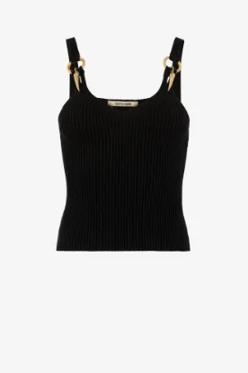 Picture of TIGER TOOTH RIBBED-KNIT TOP