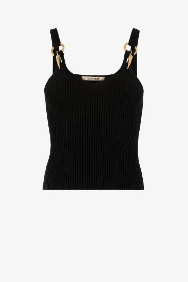 Picture of TIGER TOOTH RIBBED-KNIT TOP